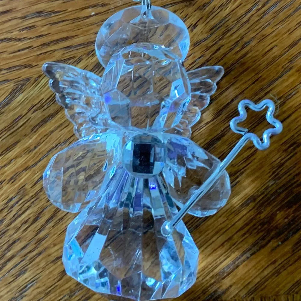 Clear Christmas Angel ornament